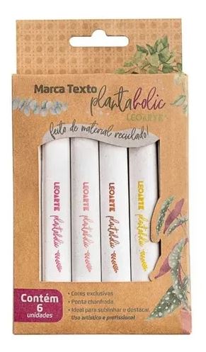 Marca Texto - Leo Arte - Plantaholic Estojo c/ 6 Cores