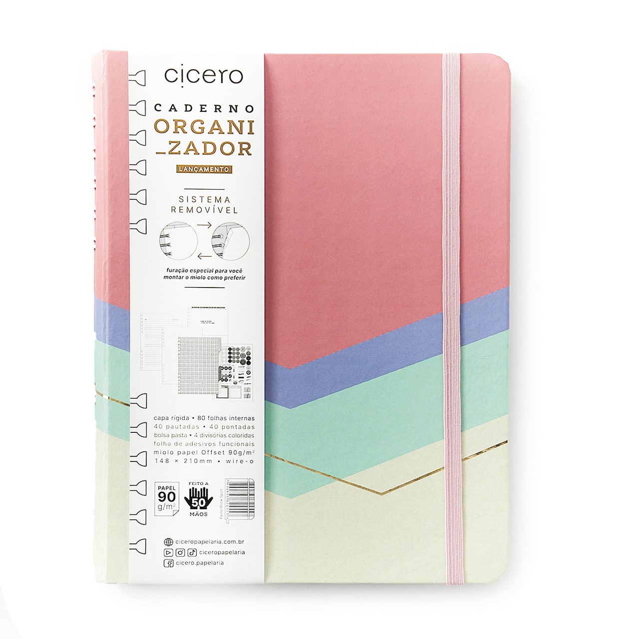 Caderno Organizador Pastel Block Sport Pautado A5 Sport