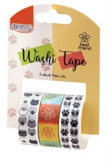 Washi Tape - BRW - Pet Best Friend Blister c/ 3 Unidades