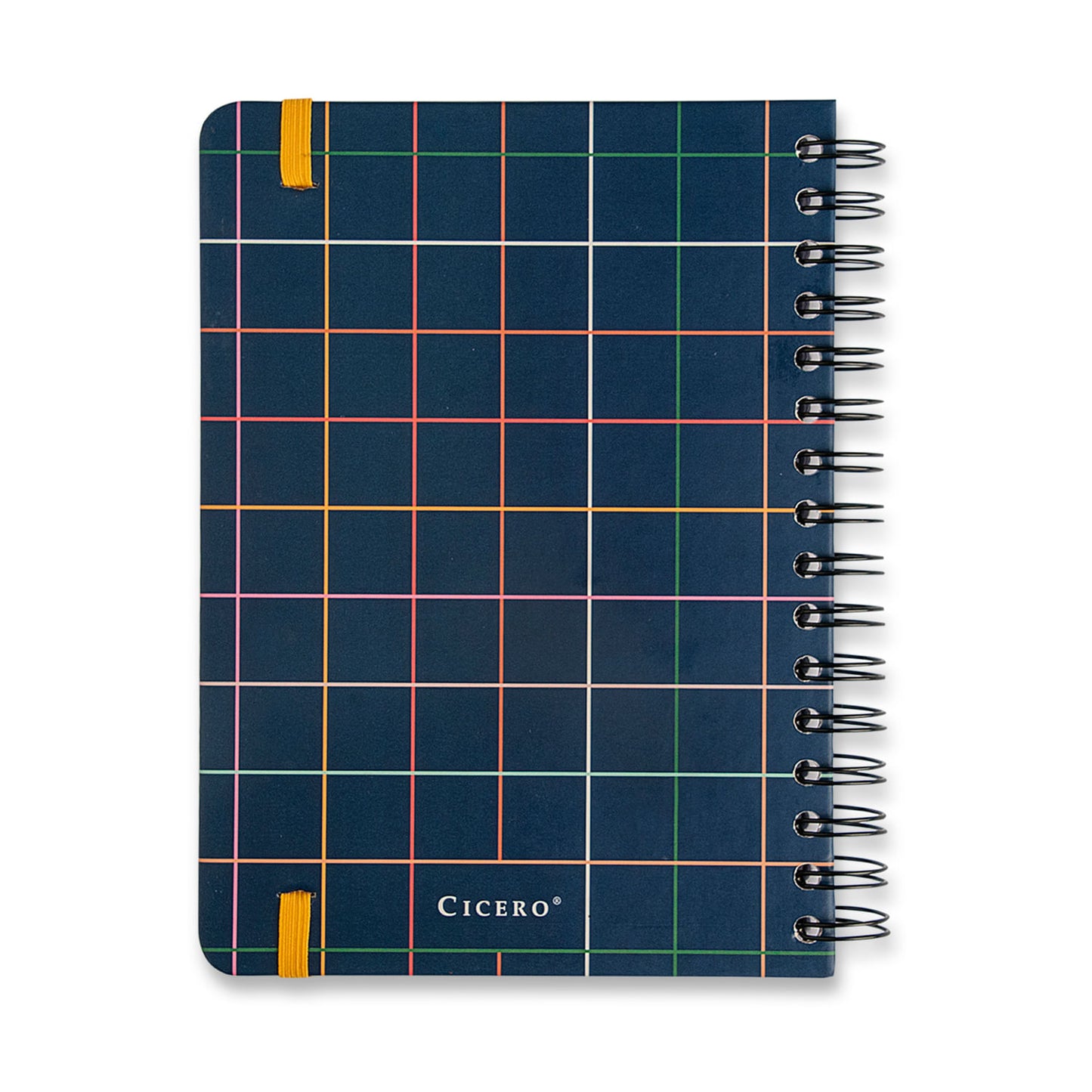 Caderno A5 Wire-o - Cícero - Pautado Quadriculado Azul