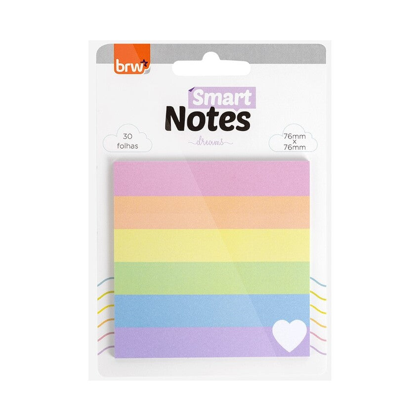 Bloco Adesivo - BRW - Smart Notes Dreams 76x76mm 30 Folhas