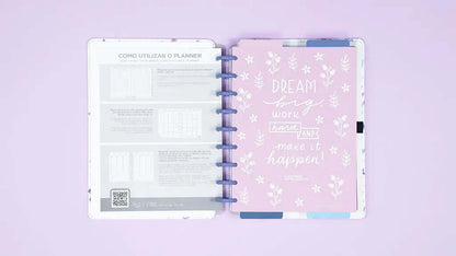 Planner Permanente - Caderno Inteligente - Lilac Fields By Sof 104 Folhas 120g/m²