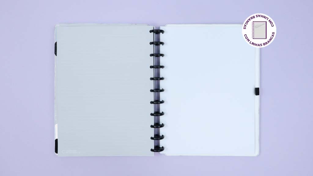 Caderno G+ - Caderno Inteligente - Linhas Brancas Black Special Edition 140Fls