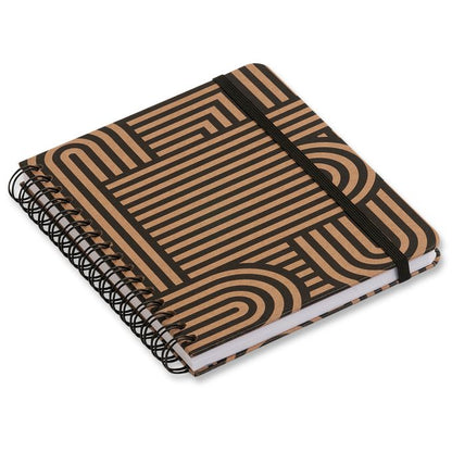 Caderno A5 Wire-o - Cícero - Kraft Curvas Pautado