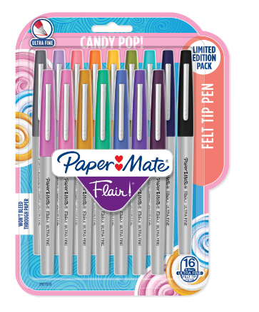 Caneta Fineliner - Paper Mate - Flair Ultrafine 16 Cores Candy Pop
