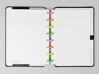 Caderno A5 - Caderno Inteligente - Let's Glitter Neon Black 80 Folhas 90g/m²