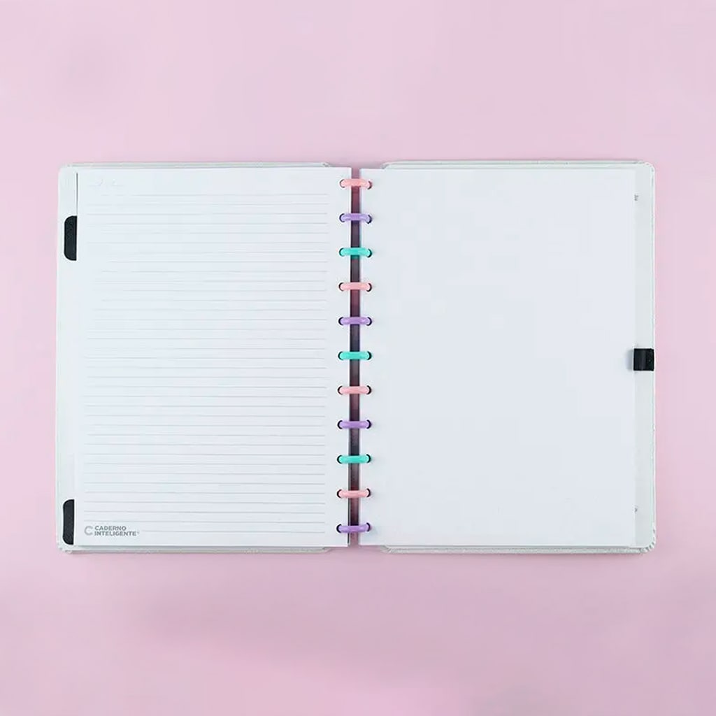 Caderno Grande - Caderno Inteligente - Let's Glitter Colorful 80 Folhas 90g/m²