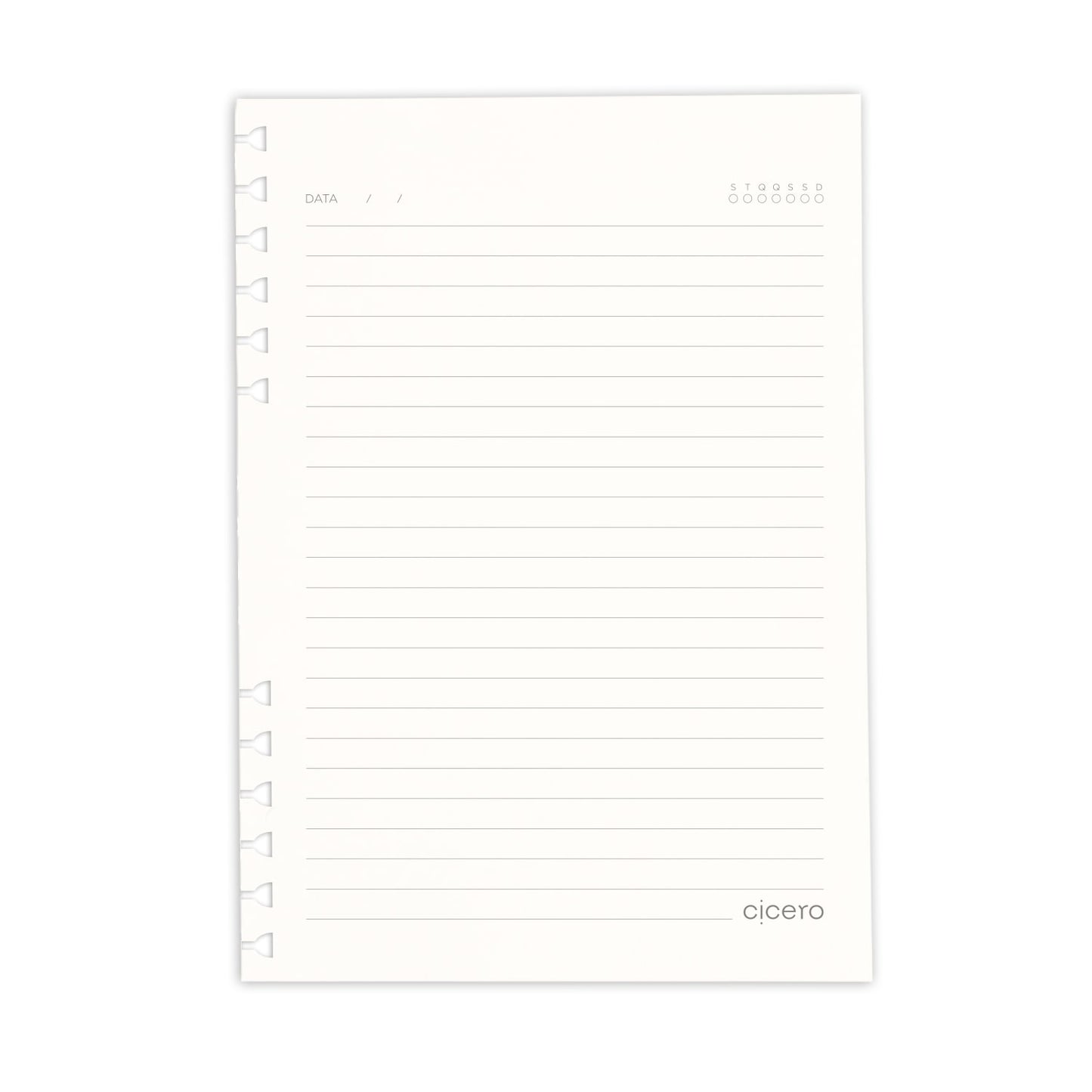 Refil Caderno Organizador - Cícero - Pautado 40 folhas Offset 90g A5