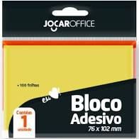 Bloco Adesivo Jocar Office Amarelo 100 folhas