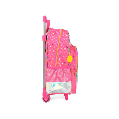 Mochila com Rodinhas - Luxcel - Rainbow High Rosa