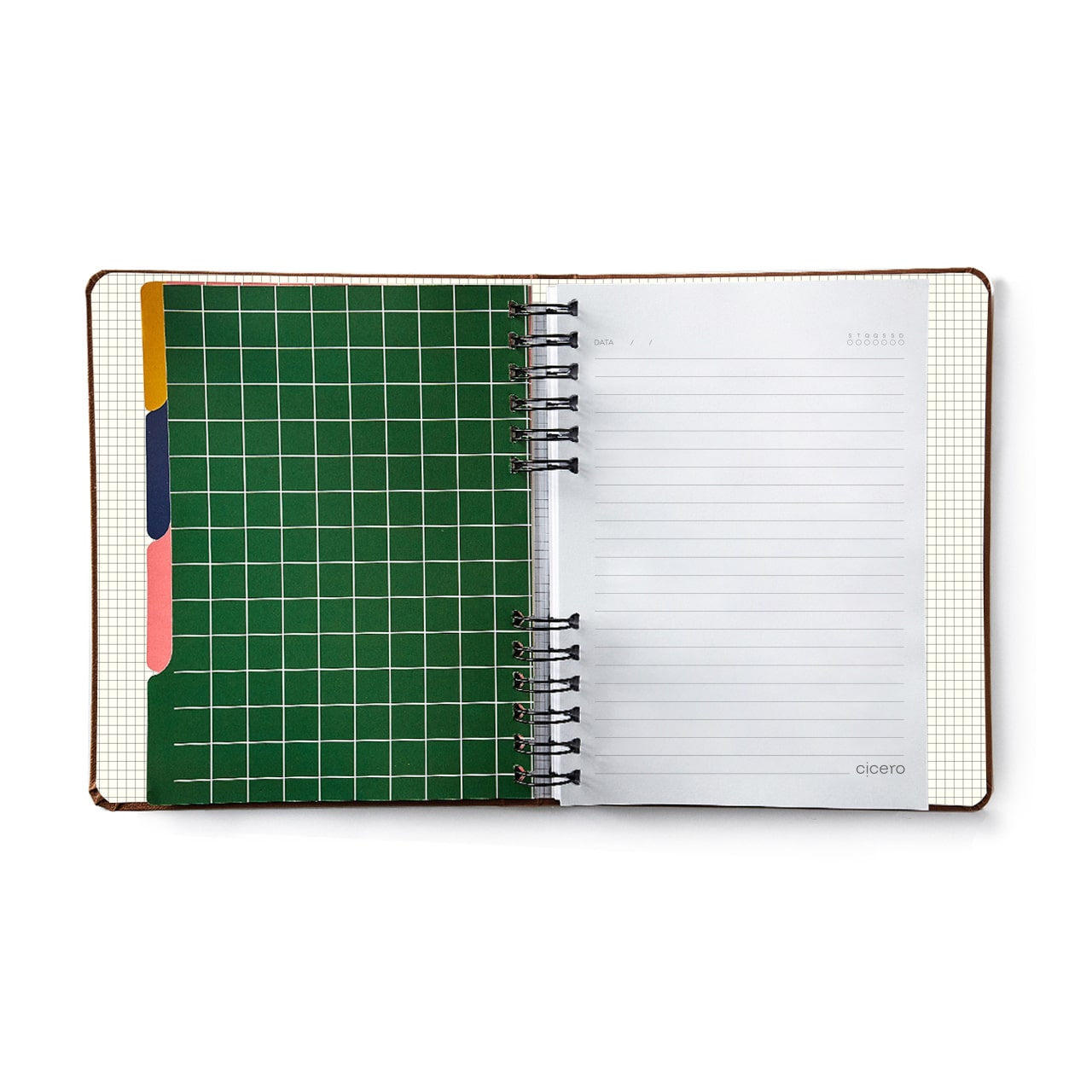 Caderno Organizador - Cícero - Duo Astral Pautado & Pontado A5 Espaço Tempo Branco