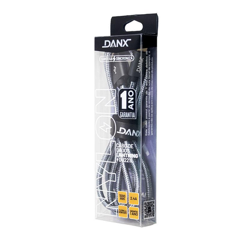 Cabo Lightning Nylon - Danx - USB 2.4A 1m