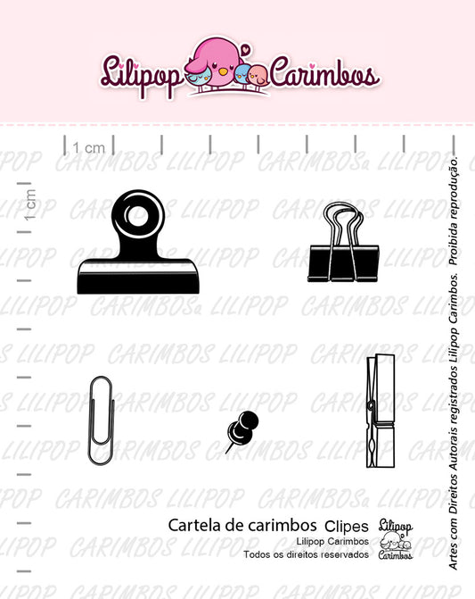 Cartela de Carimbos - Lilipop - Clipes