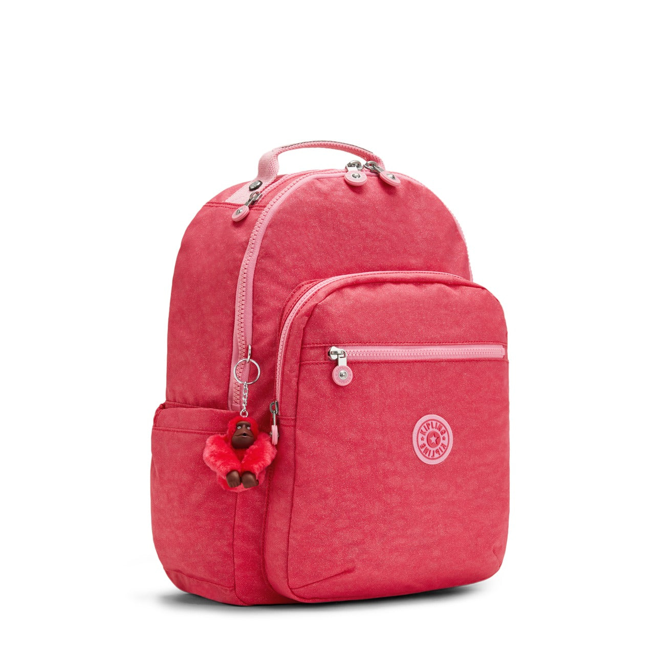 Mochila - Kipling - Seoul Rosa Fuchsia Glitter