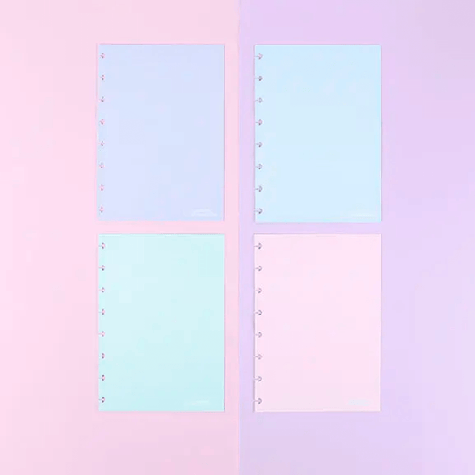 Refil Médio - Caderno Inteligente - Candy Colors Linhas Brancas Pautado 90g/m² 40 Folhas