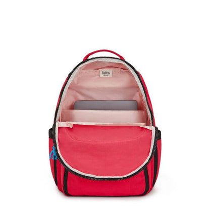 Mochila Seoul - Kipling - True Pink Black