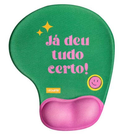 Mouse Pad Ergonômico - Leo & Leo - Positive Vibes Feliz