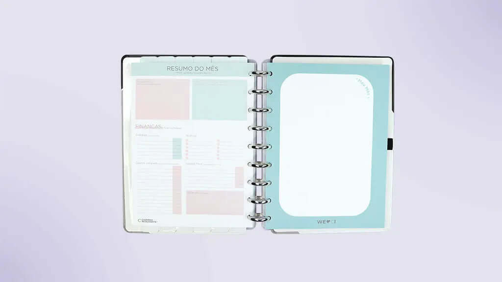 Planner Permanente - Caderno Inteligente - Grey Glam 93 Folhas 120g/m²