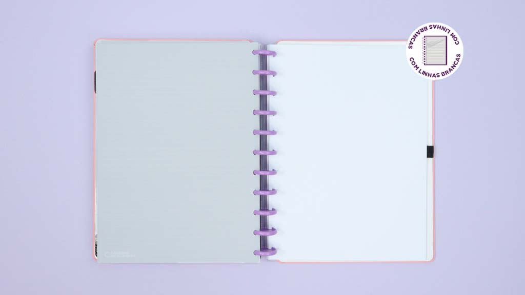 Caderno G+ - Caderno Inteligente - Linhas Brancas Rose Rosé Special Edition 140Fls