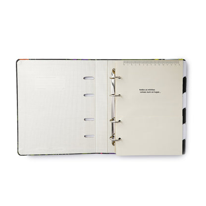 Caderno Criativo Argolado Kraft Pautado 17x24 Linha e Ponto