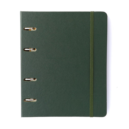 Caderno Criativo Argolado - Cícero - Office Duo Clássica Pautado & Pontado A5 Verde Oliva