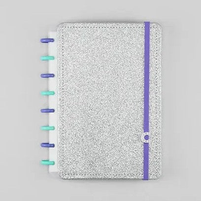 Caderno A5 - Caderno Inteligente - Let's Glitter Silver 2.0 80 Folhas 90g/m²