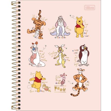 Caderno Colegial - Tilibra - Ursinho Pooh 1 Matéria c/80 folhas