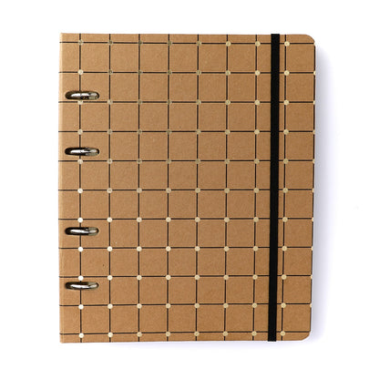 Caderno Criativo Argolado Kraft Pautado 17x24 Linha e Ponto