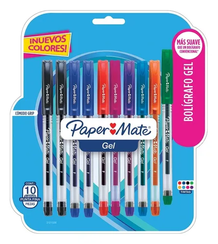 Caneta Gel - Paper Mate - Econogel 10 Cores