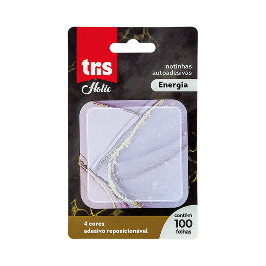 Bloco de Notas Autoadesivas - Tris - Energia Holic Mineral 70x70mm 100 Fls